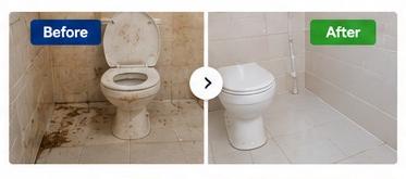 Before & After of Washroom Image Before & After of Washroom Image